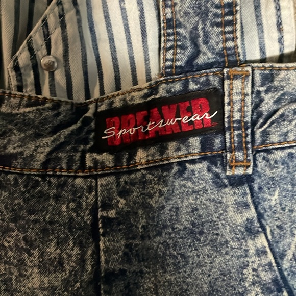 Vintage Breaker Sportswear Acid Wash 80’s-90’s Overalls Size 5 - Picture 6 of 14